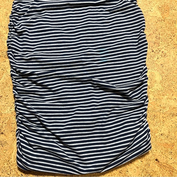 Athleta Ember Pima Cotton Striped Ruched Dress Sz MT(Medium Tall) - Picture 16 of 16